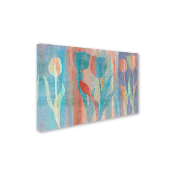 Cora Niele 'Dancing Tulips Blue Pink' Canvas Art,16x24